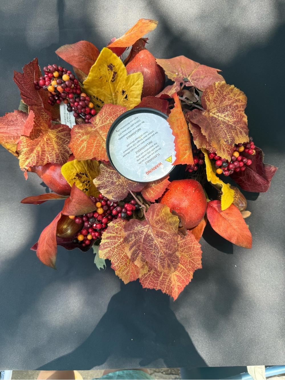 Autumn Harvest Faux Fall Wreath - Orange & Red